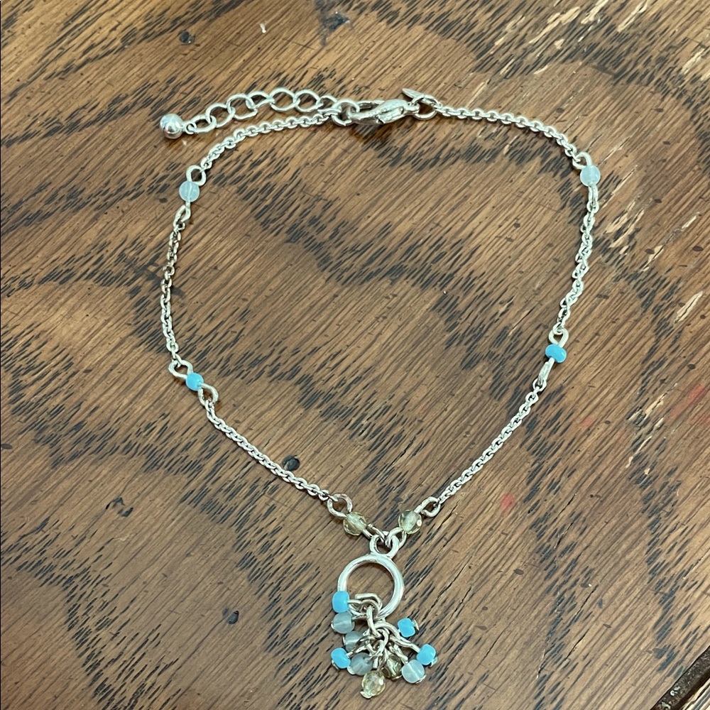 Elegant Silver and Blue Charm bracelet
